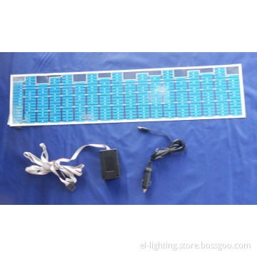 EL Car Sticker, Music Sound Active Sticker (Blue Color)
